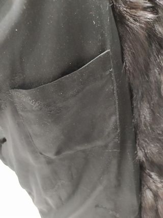 Chaqueton Zorro Negro con mangas  Cuero actual