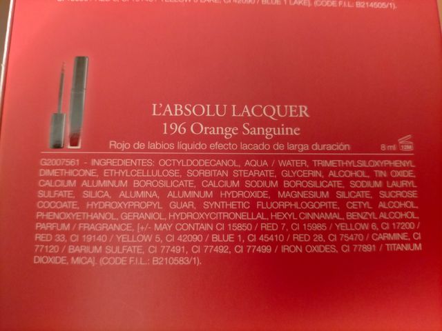 Pintalabios Lancome 196 + 196 liquido