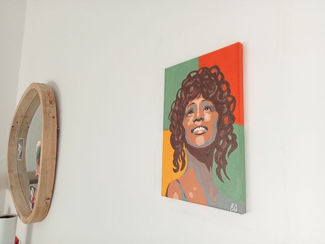 Withney Houston Popart portrait