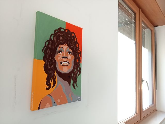Withney Houston Popart portrait