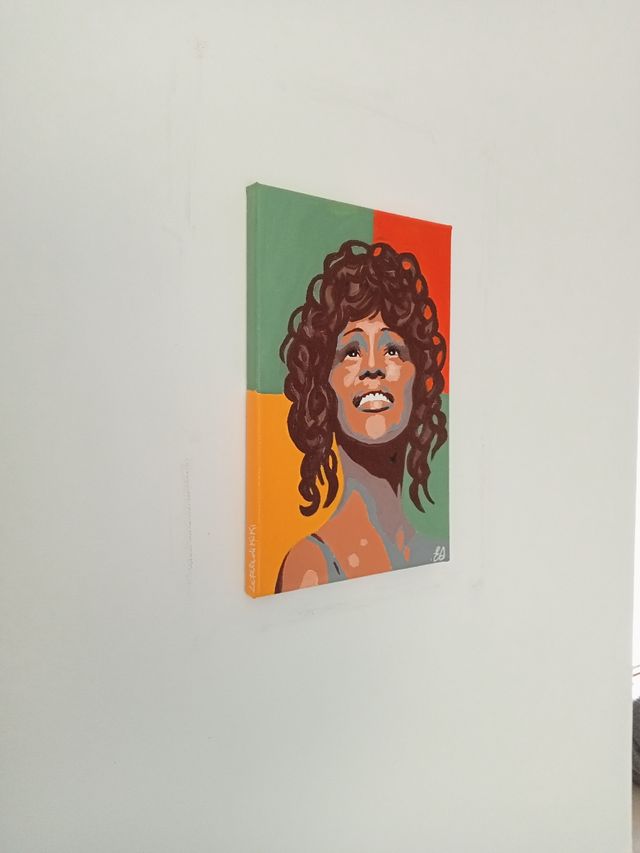 Withney Houston Popart portrait