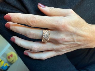 Anillo mujer laminado en oro de 18 k