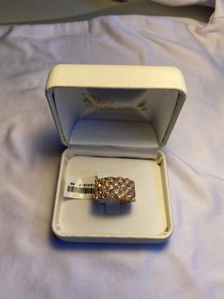 Anillo mujer laminado en oro de 18 k