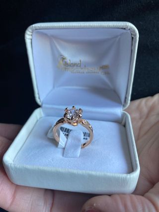 Anillo mujer laminado en oro de 18 k