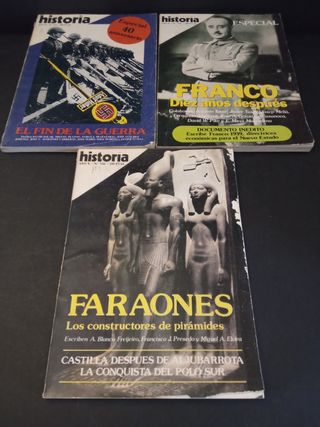 Lote de 3 revistas de historia