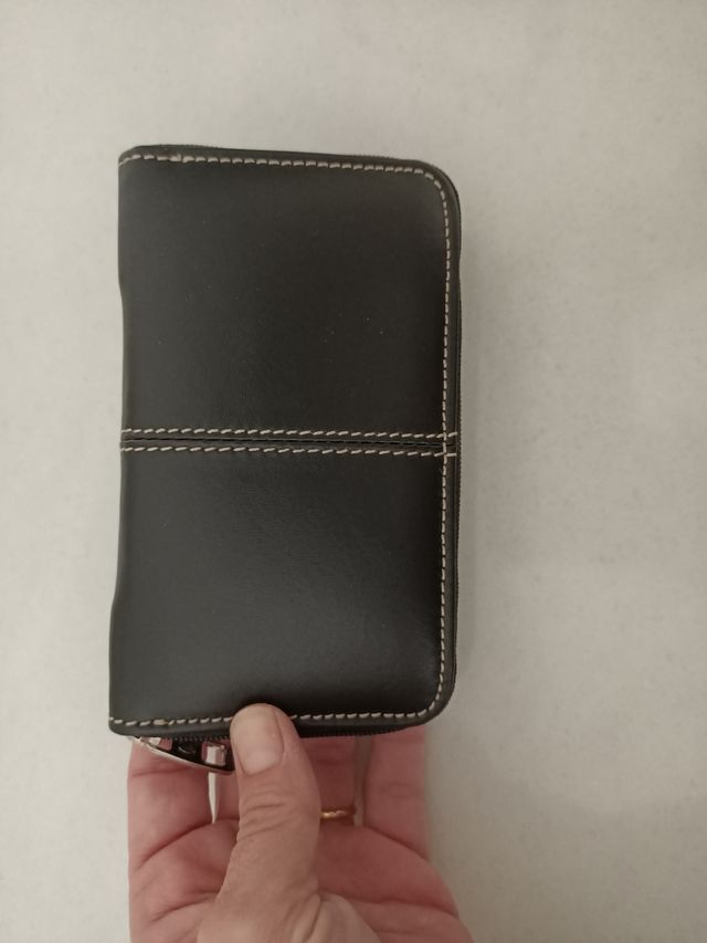 Cartera Billetera piel negra NUEVA