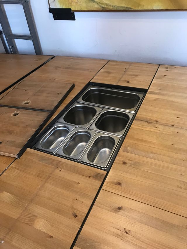 Mesa extensible de madera