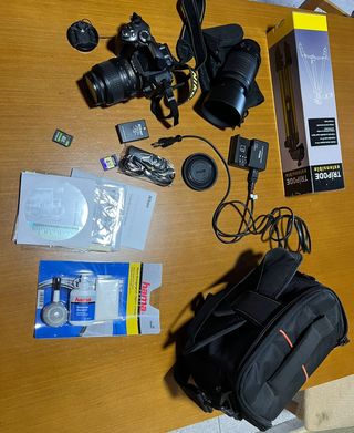 cámara NIKON D60 Réflex + Trípode y extras