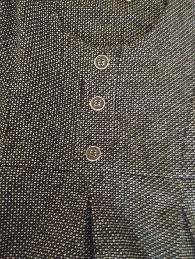 Vestido espigado negro y blanco t-40