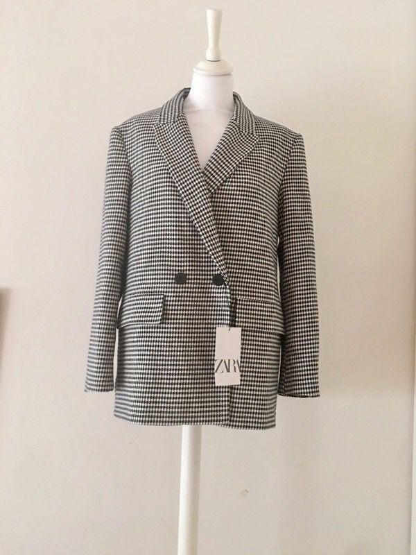 Chaqueta Blazer Zara Nueva Estampado Pata de Gallo