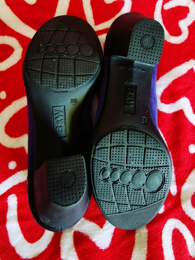 Zapatos B&W super originales tacón goma