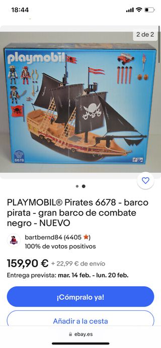 Barco Piratas Playmobile(CON CAJA)