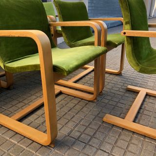 Set 6 sillas Diseño plywood escandinavas vintage