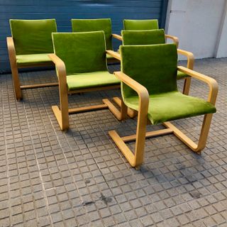 Set 6 sillas Diseño plywood escandinavas vintage
