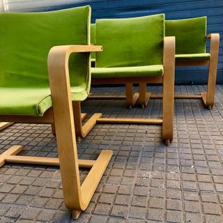 Set 6 sillas Diseño plywood escandinavas vintage