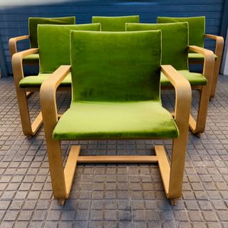 Set 6 sillas Diseño plywood escandinavas vintage