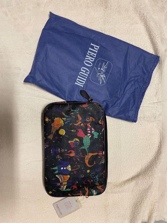 Pochette beauty-case Piero Guidi Magic Circus nera