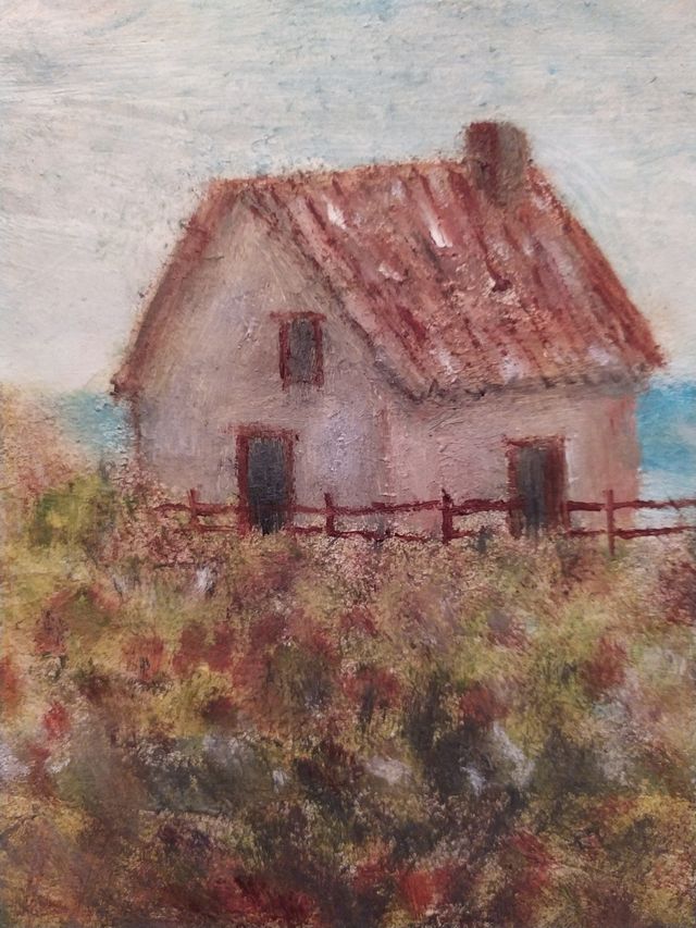 Pintura al óleo artesanal sobre madera.