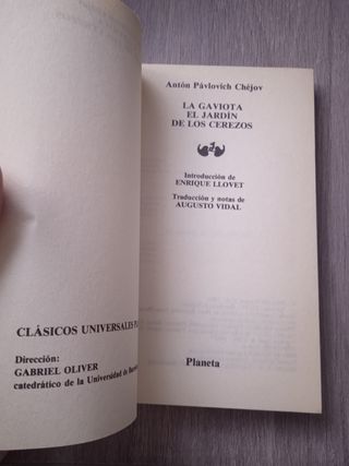 La gaviota. El jardín de los cerezos