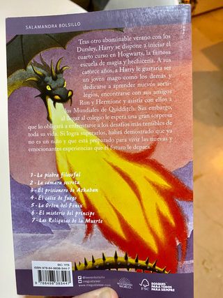 Libro Harry Potter y el cáliz de fuego