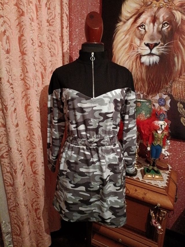 VESTIDO NUEVO CAMUFLAJE TALLA S