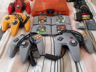 Nintendo 64 naranja transparente 