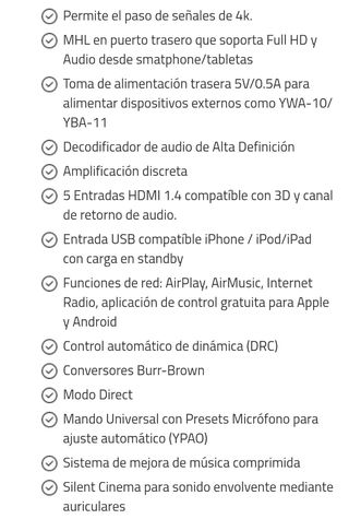 5.1 ♠️ YAMAHA Cine y Música Amplificador