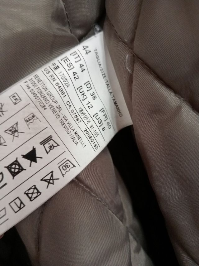 abrigo Benetton talla L