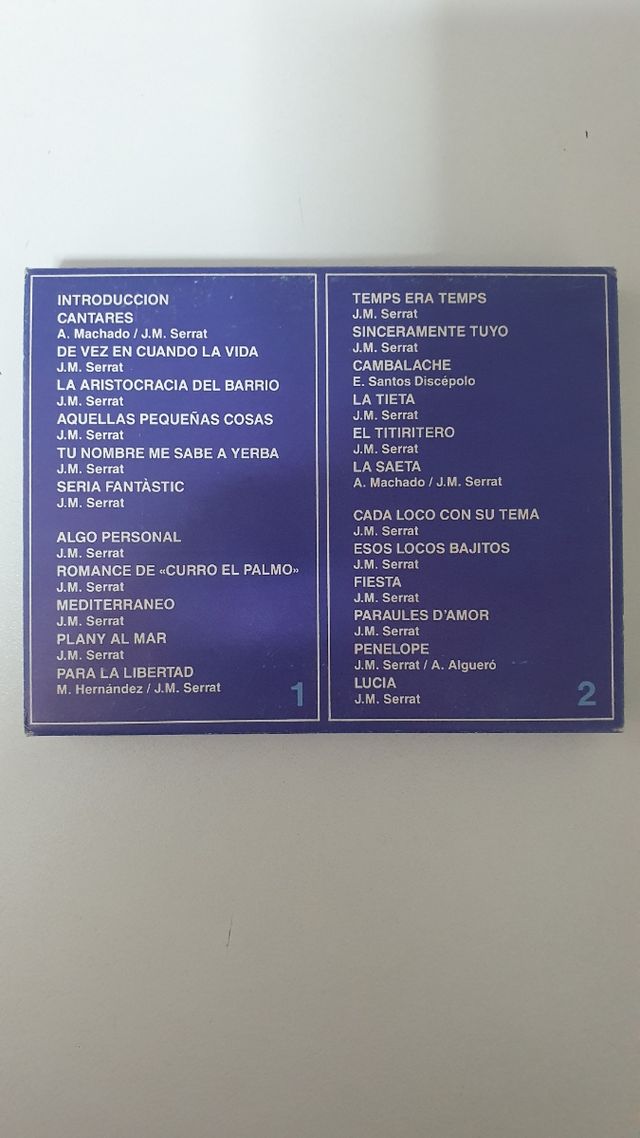 Serrat en Directo. Cassette Doble