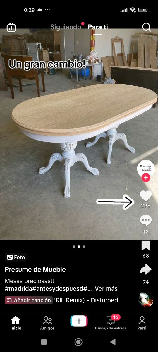 OFERTA MESA MADERA EXTENSIBLE