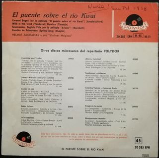 5 Discos vinilo años 50 USA (7”) ver ***
