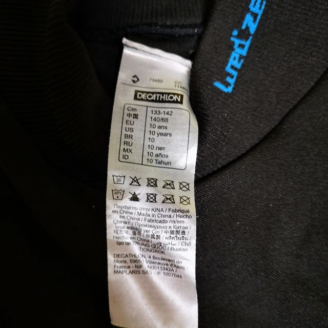 Maglia tecnica intima da sci Wed'ze taglia 10y