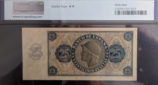 Billete 25 pts. 1936 Burgos