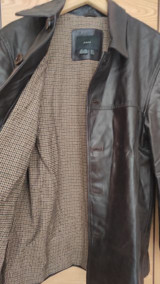 Chaqueta piel hombre 100% cuero - leather - cuir -