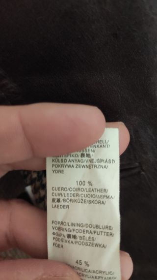 Chaqueta piel hombre 100% cuero - leather - cuir -