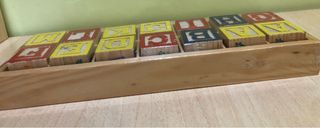 Juego cuadrados madera