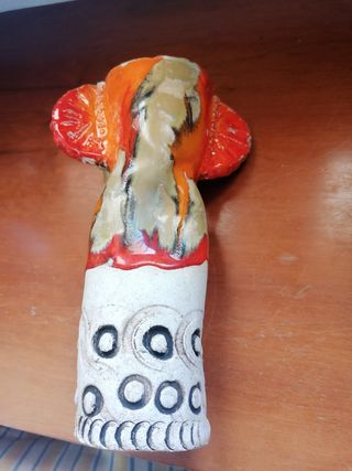 Jarrón de cerámica, artesanal