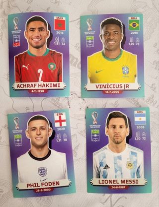 4 cromos mundial Qatar 2022