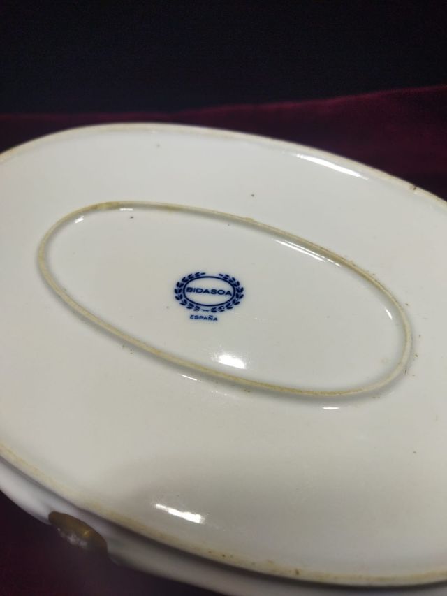 Joyero/cofre porcelana bidasoa pintado a mano