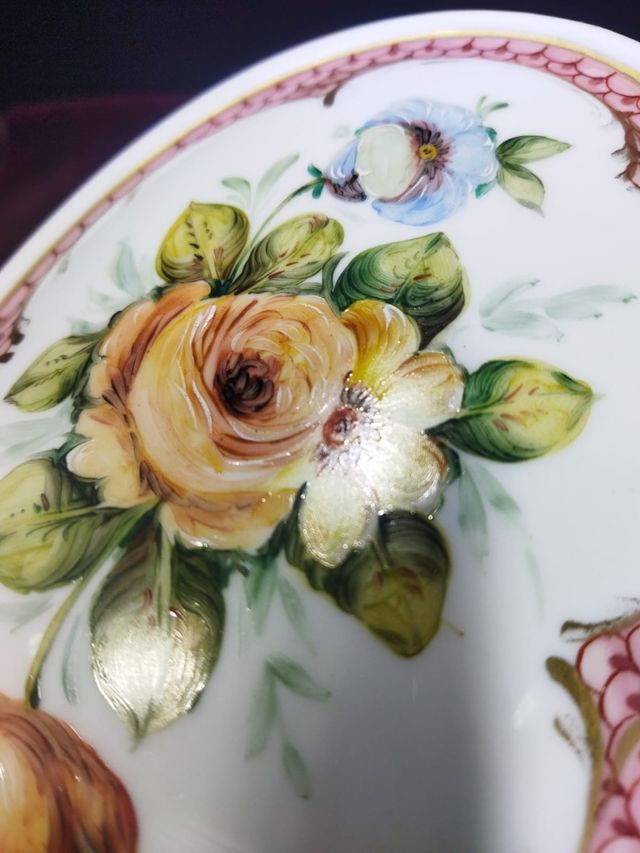 Joyero/cofre porcelana bidasoa pintado a mano