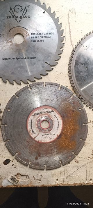 sierra circular discos madera y hierro aluminio