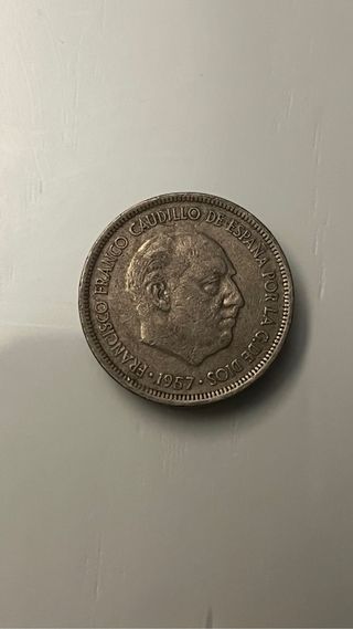 Moneda de 5 pesetas de 1957