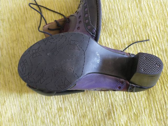 Zapatos abotinados piel, 1 puesta, T.38, ¡DIVINOS!