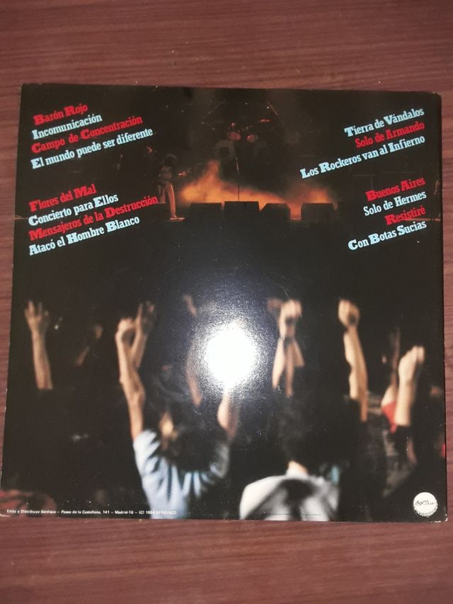 Baron Rojo"Baron al Rojo Vivo"1 ed. 2 vinilos