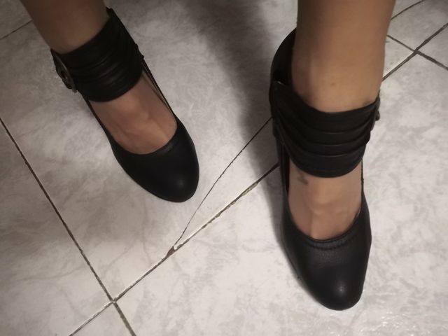 zapatos de tacon negros