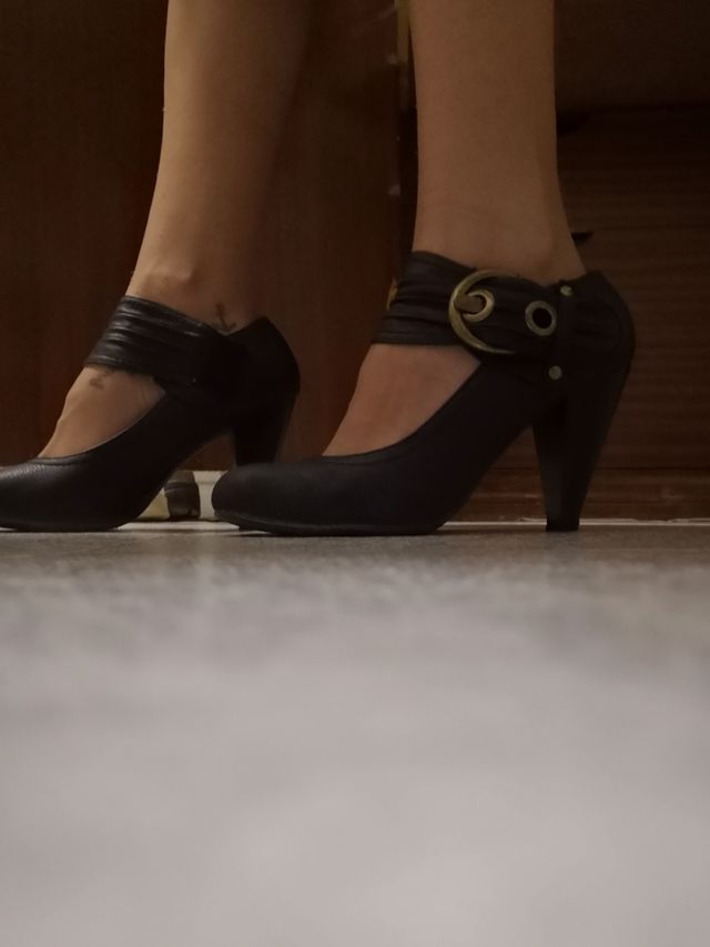 zapatos de tacon negros