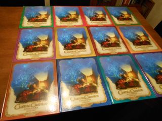 12 libros con 36 cuentos bilingües español-inglés)