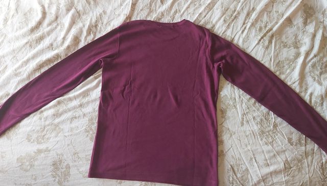 Camisola mangas compridas, bordeaux, tamanho L