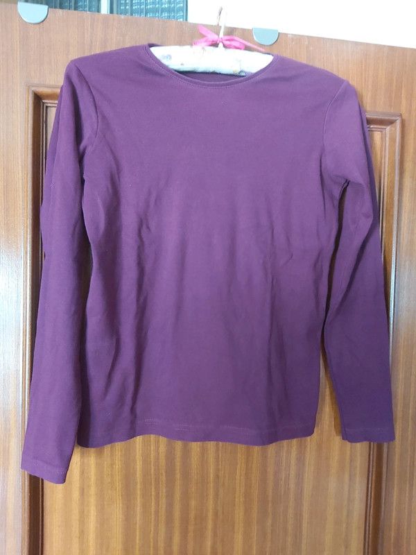 Camisola mangas compridas, bordeaux, tamanho L