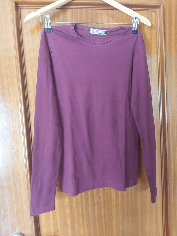 Camisola mangas compridas, bordeaux, tamanho L